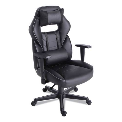  | Alera BT51593GY 15.91 in. to 19.8 in. Seat Height Racing Style Ergonomic Gaming Chair - Black image number 0