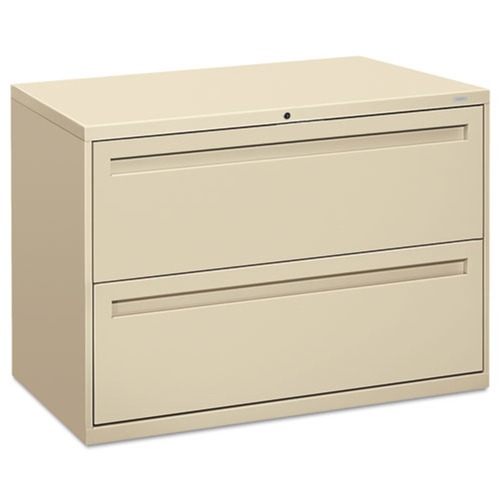  | HON H792.L.L Brigade 700 Series Two-Drawer 42 in. x 18 in. x 28 in. Lateral File Cabinet - Putty image number 0