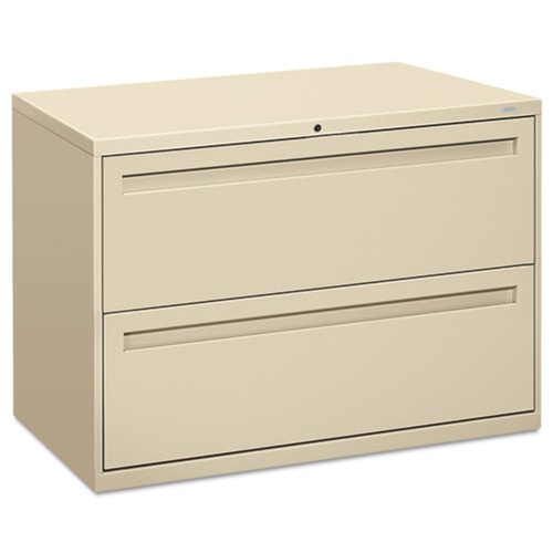 Office & Office Supplies | HON H792.L.L Brigade 700 Series Two-Drawer 42 in. x 18 in. x 28 in. Lateral File Cabinet - Putty image number 0