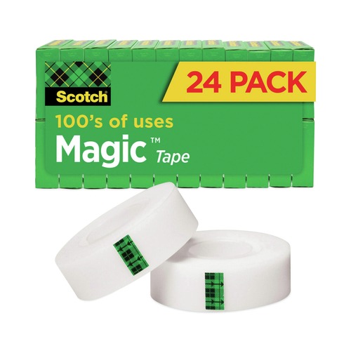 Office Jansan | Scotch 810K24 1 in. Core 0.75 in. x 83.33 ft. Magic Tape Value Pack - Clear (24/Pack) image number 0
