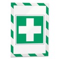 Floor Signs | Durable 4772131 8.5 in. x 11 in. DURAFRAME Security Magnetic Sign Holder - Green/White Frame (2/Pack) image number 2