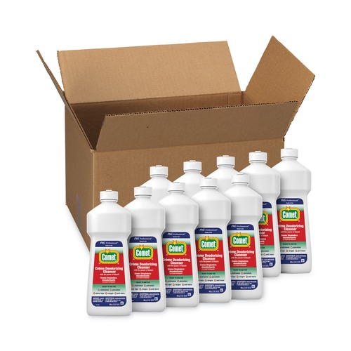 Cleaning & Janitorial Supplies | Comet 73163 32 oz. Bottle Creme Deodorizing Cleanser (10/Carton) image number 0