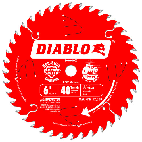 Blades | Diablo D0640X 6 in. 40 Tooth Finishing Saw Blade image number 0