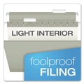 File Folders | Pendaflex 04153 1/5 GRA 1/5-Cut Tabs Legal Size Colored Reinforced Hanging Folders - Gray (25/Box) image number 6