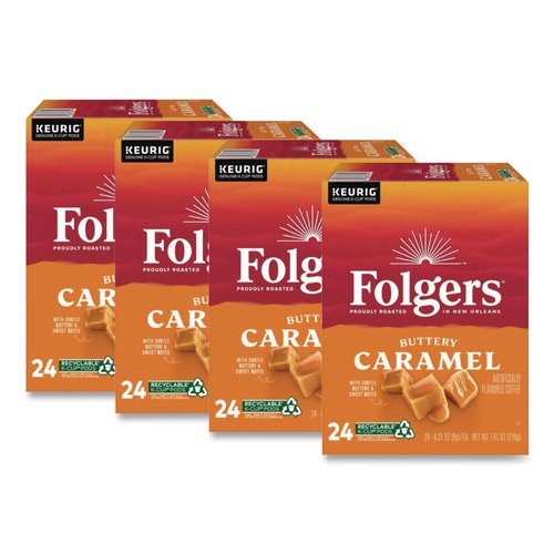 Food Service | Folgers 5000363977 Coffee K-Cups - Buttery Caramel (96/Carton) image number 0