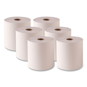 GEN G2820 1-Ply 8 in. x 800 ft. Hardwound Roll Towels - White (6/Carton)