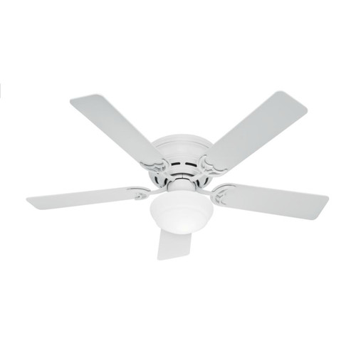 Ceiling Fans | Hunter 53075 Traditional Low Profile 52 in. White Indoor Ceiling Fan (Open Box) image number 0