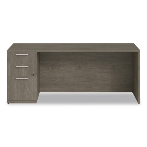 Office Desks & Workstations | Alera AE1NZK-UF2472S TOM 72 in. x 24 in. x 29 in. Seville Series Credenza with Left Pedestal - Walnut image number 0