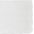 Hoffmaster PM32052 9-1/2 in. x 13-1/2 in. Knurl Embossed Scalloped Edge Placemats - White (1000/Carton) image number 0