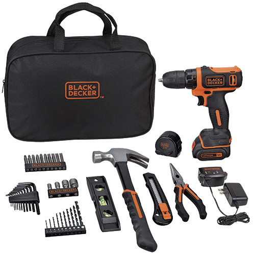 Drill Drivers | Black & Decker BCPK1249C 12V MAX Lithium-Ion 1/2 in. Cordless Drill Driver Kit with 43-Piece Accessory Set image number 0