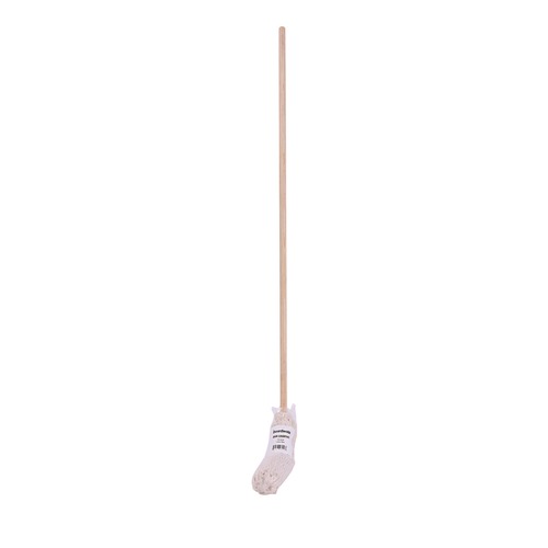 Mops | Boardwalk BWKCD50016S 16 oz. White Cotton Head Deck Mop with 50 in. Wood Handle (12/Carton) image number 0
