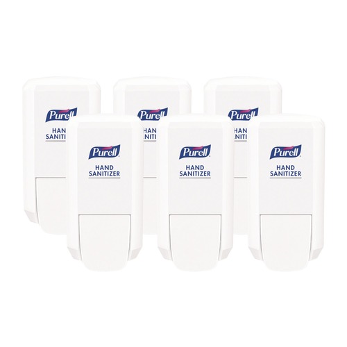 Hand Sanitizers | PURELL 4121-06 1000 ml 5.14 in. x 3.83 in. x 10 in. CS2 Hand Sanitizer Dispenser - White (6/Carton) image number 0
