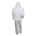 Bib Overalls | KleenGuard KCC 46114 A30 Elastic Back and Cuff Hooded Coveralls - Extra Large, White (25/Carton) image number 2