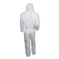 Bib Overalls | Ansell KCC 46114 A30 Elastic-Back and Cuff Hooded Coveralls - Extra Large, White (25/Carton) image number 2