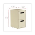 Office Carts & Stands | Alera ALEPAFFPY 14.96 in. x 19.29 in. x 27.75 in. 2 Legal/Letter-Size File Drawers Left or Right File Pedestal - Putty image number 3