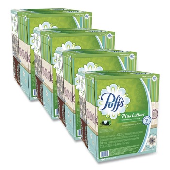 Puffs 2-Ply Plus Lotion Facial Tissue - White (24/Carton)