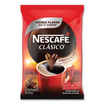 Nescafe 12524962 8 oz Dark Roast Instant Coffee - Clasico (12/Carton)