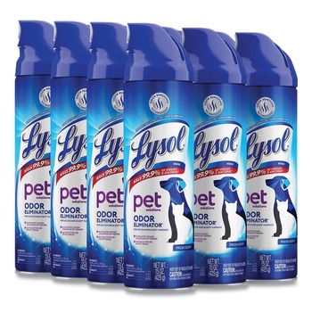 LYSOL Brand 15 oz. Aerosol Disinfectant Spray II Pet Odor Eliminator - Fresh (12/Carton)