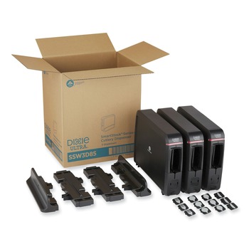 Dixie SmartStock 12.44 in. x 11.17 in. x 10.5 in. Wrapped Cutlery Dispenser - Black (1/Carton)