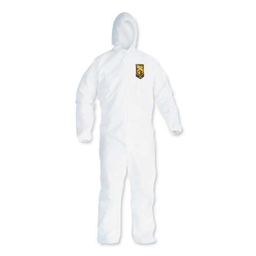 Safety Equipment | KleenGuard 49113 A20 Breathable Particle Protection Zipper Front Coveralls - Large, White (24/Carton) image number 0