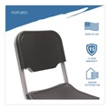  | Iceberg 64111 Rough n Ready 17.5 in. Seat Height Supports Up to 500 lbs. Stack Chair - Black Seat/Back/Base (4/Carton) image number 9