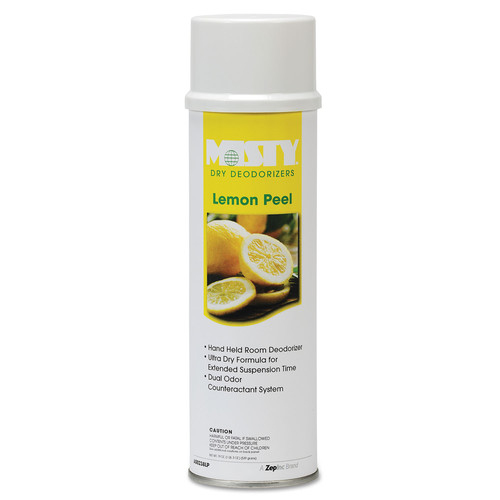 Cleaning & Janitorial Supplies | Misty 1001842 10 oz. Aerosol Spray Handheld Air Deodorizer - Lemon Peel (12/Carton) image number 0