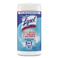 Bulk Savings Pricing 2 | LYSOL Brand 19200-89346 7 in. x 7.25 in. 1-Ply Disinfecting Wipes - Crisp Linen/White (6/Carton) image number 1