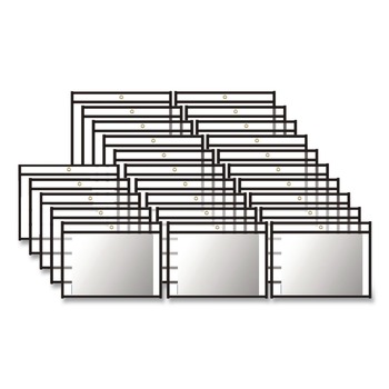 C-Line Super Heavy-Duty Top Load 12 in. x 9 in. Insert Stitched Shop Ticket Holders - Clear Front, Black Border (25/Box)