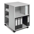 Utility Carts | Durable 311310 20.79 in. x 23.31 in. x 29.45 in. 6 Shelves Wood Flexible Multi-Functional Cart for Office Storage - Gray image number 1