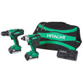  | Hitachi KC18DGL 18V Li-Ion Impact and Drill Driver Combo Kit image number 0