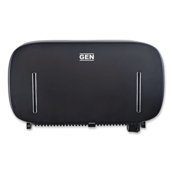 GEN 11.6 in. x 4.84 in. x 19.95 in. Twin JBT Tissue Dispenser - Black