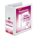  | Cardinal 17950CB Performer 3 Slant D Ring 5 in. Capacity ClearVue Binder - White image number 0