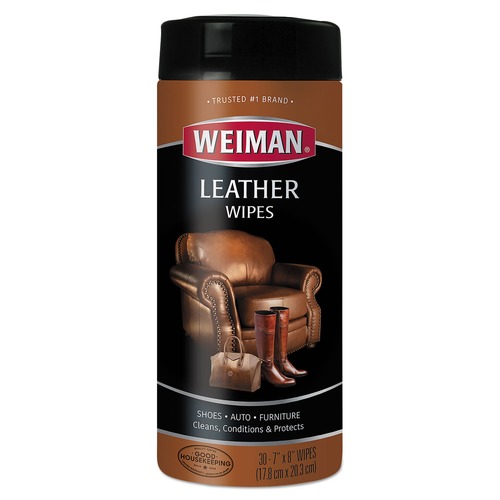 Cleaning Cloths | WEIMAN 91 7 in. x 8 in. 1-Ply Leather Wipes - White image number 0