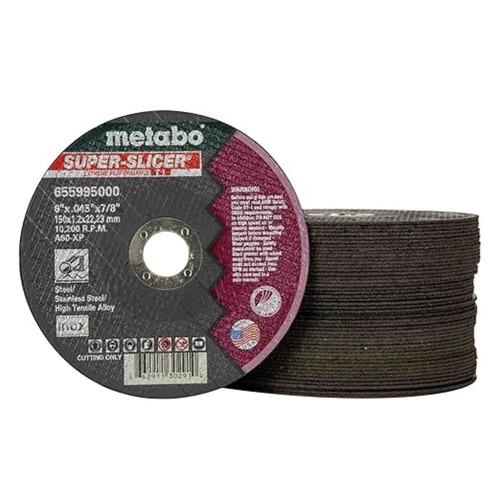 Grinding Wheels | Metabo US655995050 (50/Carton) A60XP Super Slicer T1 6 in. x 0.45 in. x 7/8 in. Cutting Wheel Pack image number 0