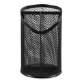 Office Jansan | Universal UNV20019 4.13 in. Diameter x 6 in. Height 3-Compartment Metal Mesh Pencil Cup - Black image number 0