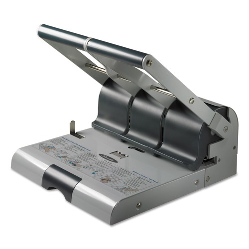  | Swingline A7074650B 160-Sheet Antimicrobial Protected Adjustable 2-To-3 9/32 in. Hole Punch - Putty/Gray image number 0