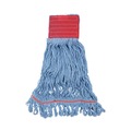 Mops | Boardwalk BWK1800LBDZ Pro Loop Web/Tailband Mop Head - Large, Blue (1-Dozen) image number 0