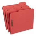  | Universal UNV13523 Deluxe Reinforced 1/3-Cut Top Tab Folders with Fasteners - Letter Size, Red (50/Box) image number 0