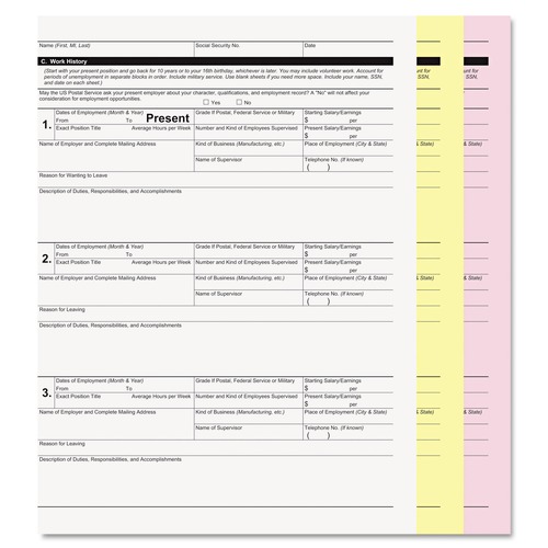 Office Jansan | PM Company 59106 8.5 x 11 Digital 3-Part Carbonless Paper - White/Canary/Pink (2505/Carton) image number 0