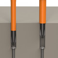 Klein Tools 6916INS 3/16 in. Cabinet Tip 6 in. Round Shank Insulated Screwdriver image number 3