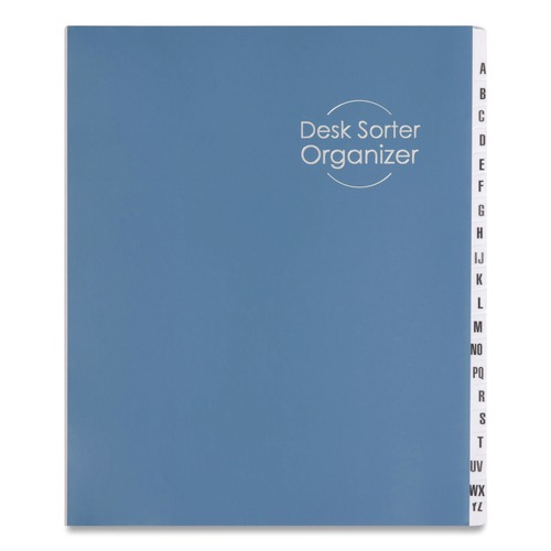 Office Jansan | Smead 89282 20 Divider Reinforced Tab Deluxe Expandable Indexed Desk File/Sorter - Letter, Dark Blue Cover image number 0