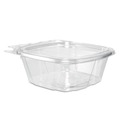  | Dart CH12DEF 4.9 in. x 2 in. x 5.5 in. 12 oz. ClearPac SafeSeal Tamper-Resistant/Evident Flat Lid Plastic Containers - Clear (100/Bag, 2 Bags/Carton) image number 0