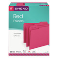 Office Jansan | Smead 12743 1/3-Cut Tabs Assorted Letter Size 0.75 in. Expansion Colored File Folders - Red (100/Box) image number 9