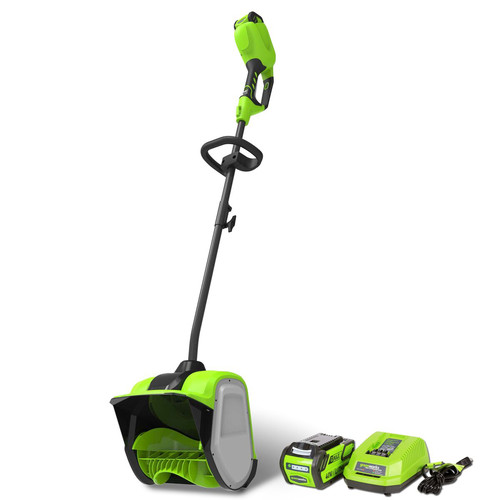 Snow Shovels Rakes | Greenworks GWSN40120 GMAX 40V Cordless Lithium-Ion 12 in. Snow Shovel Kit image number 0