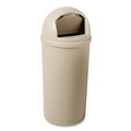 Trash & Waste Bins | Rubbermaid Commercial FG816088BEIG 15 gal. Marshal Classic Plastic Container - Beige image number 1