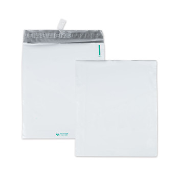 Quality Park 11 x 13 Redi-Strip Square Flap Poly Expansion Mailer - White (100/Carton)