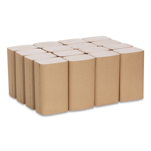 Paper Towels and Napkins | Georgia Pacific Professional 23504 10.25 in. x 9.25 in. 1-Ply Pacific Blue Basic S-Fold Paper Towels - Brown (4000/Carton) image number 0