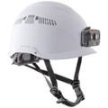 Hard Hats | Klein Tools 60150 Vented-Class C Safety Helmet with Rechargeable Headlamp - White image number 2