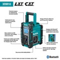 Clearance Center | Makita XRM10 18V LXT/12V Max CXT Lithium-Ion Cordless Bluetooth Job Site Charger/Radio (Tool Only) image number 7