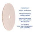 Cleaning Cloths | Boardwalk BWK4019NHE 19 in. Diameter Natural Hog Hair Burnishing Floor Pads - Tan (5/Carton) image number 4